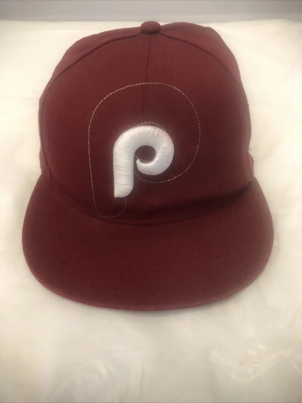 Vintage Philadelphia Phillies Maroon Plain Logo Starter Hat 100% Wool (7 1/8””)